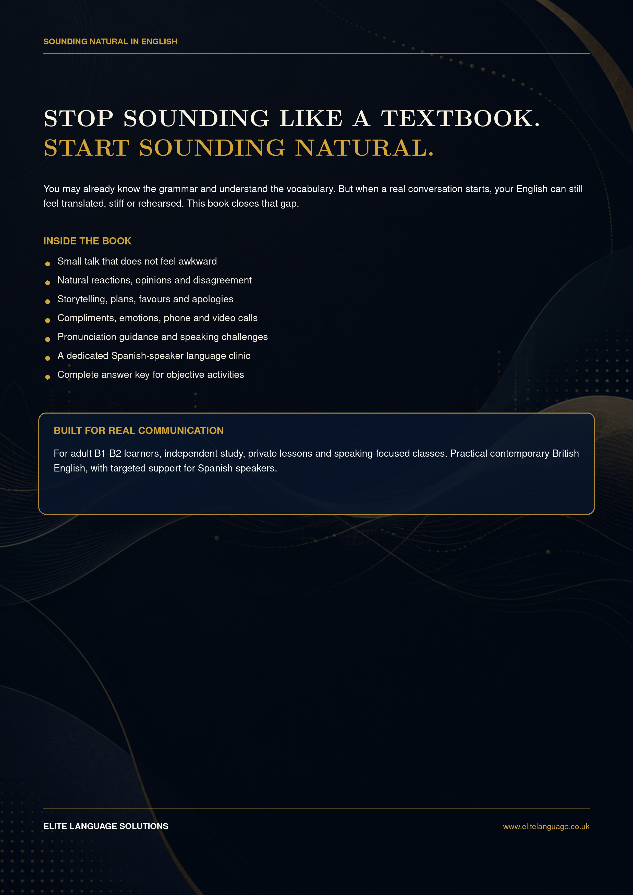 Sounding Natural in English workbook back cover